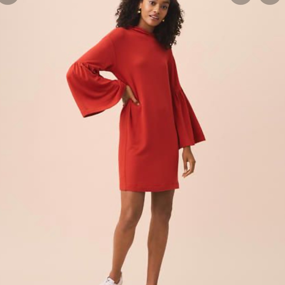 Lou and Grey Signature Soft Sweater dress bell sleeves